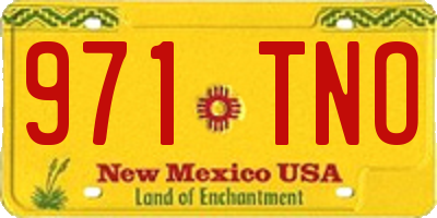NM license plate 971TNO