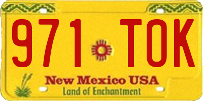 NM license plate 971TOK