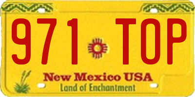 NM license plate 971TOP