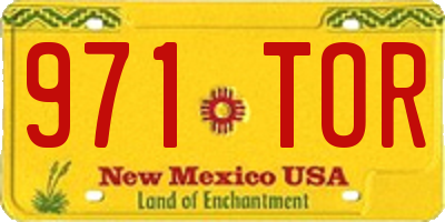 NM license plate 971TOR
