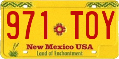NM license plate 971TOY