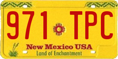 NM license plate 971TPC
