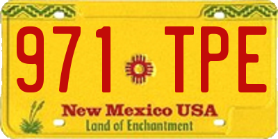 NM license plate 971TPE
