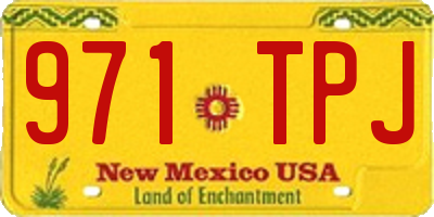 NM license plate 971TPJ