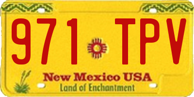 NM license plate 971TPV