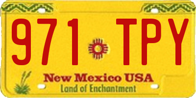 NM license plate 971TPY