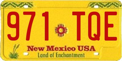 NM license plate 971TQE