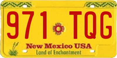 NM license plate 971TQG