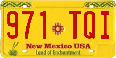 NM license plate 971TQI