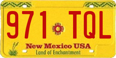 NM license plate 971TQL