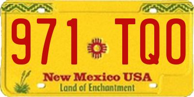 NM license plate 971TQO