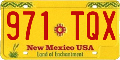 NM license plate 971TQX