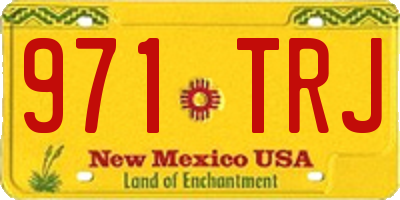 NM license plate 971TRJ