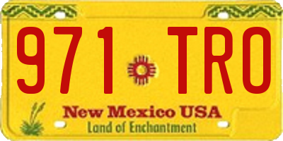 NM license plate 971TRO