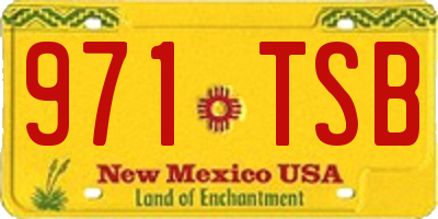 NM license plate 971TSB