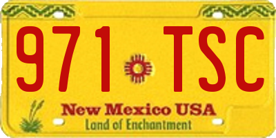 NM license plate 971TSC
