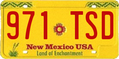 NM license plate 971TSD