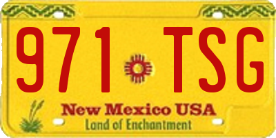 NM license plate 971TSG