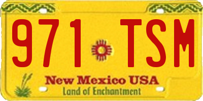 NM license plate 971TSM
