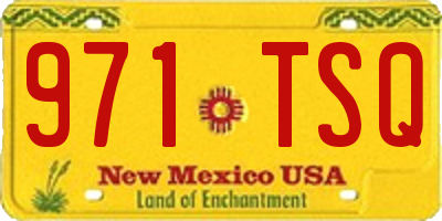 NM license plate 971TSQ