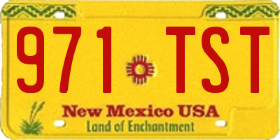 NM license plate 971TST