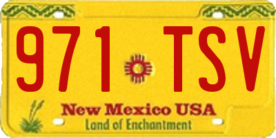 NM license plate 971TSV