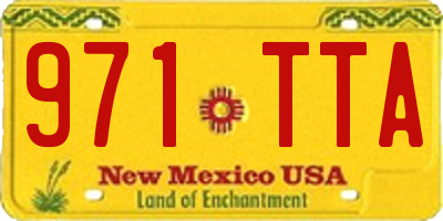 NM license plate 971TTA