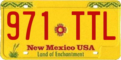NM license plate 971TTL