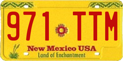 NM license plate 971TTM