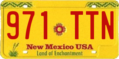 NM license plate 971TTN