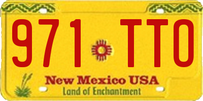 NM license plate 971TTO