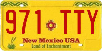 NM license plate 971TTY