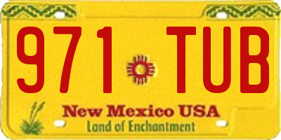 NM license plate 971TUB