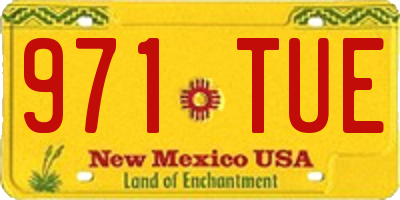 NM license plate 971TUE