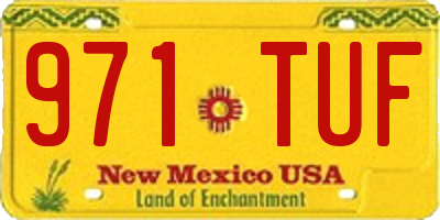 NM license plate 971TUF