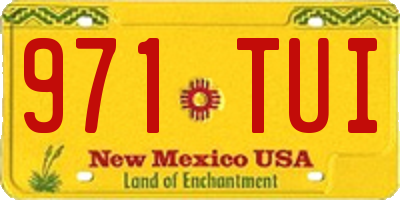 NM license plate 971TUI