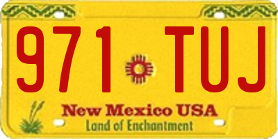 NM license plate 971TUJ