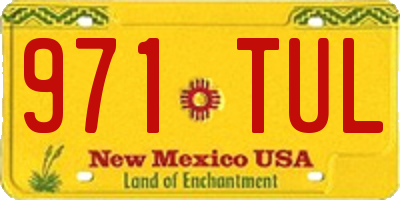 NM license plate 971TUL