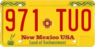 NM license plate 971TUO