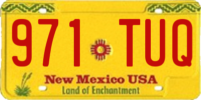 NM license plate 971TUQ