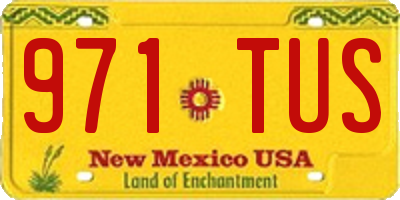 NM license plate 971TUS