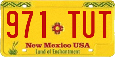 NM license plate 971TUT
