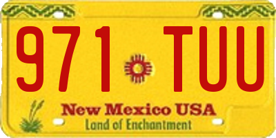 NM license plate 971TUU