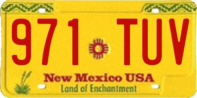 NM license plate 971TUV