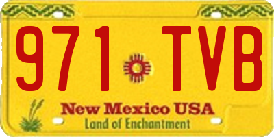 NM license plate 971TVB