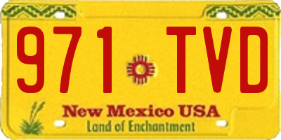 NM license plate 971TVD