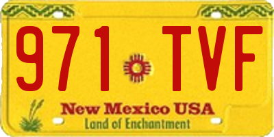 NM license plate 971TVF