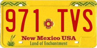 NM license plate 971TVS