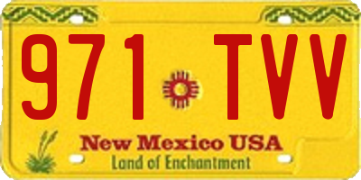 NM license plate 971TVV