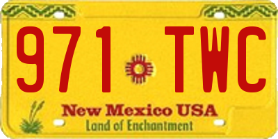 NM license plate 971TWC